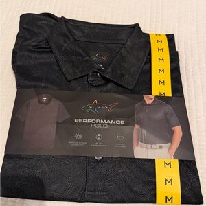 Greg Norman Collection Black Performance Polo